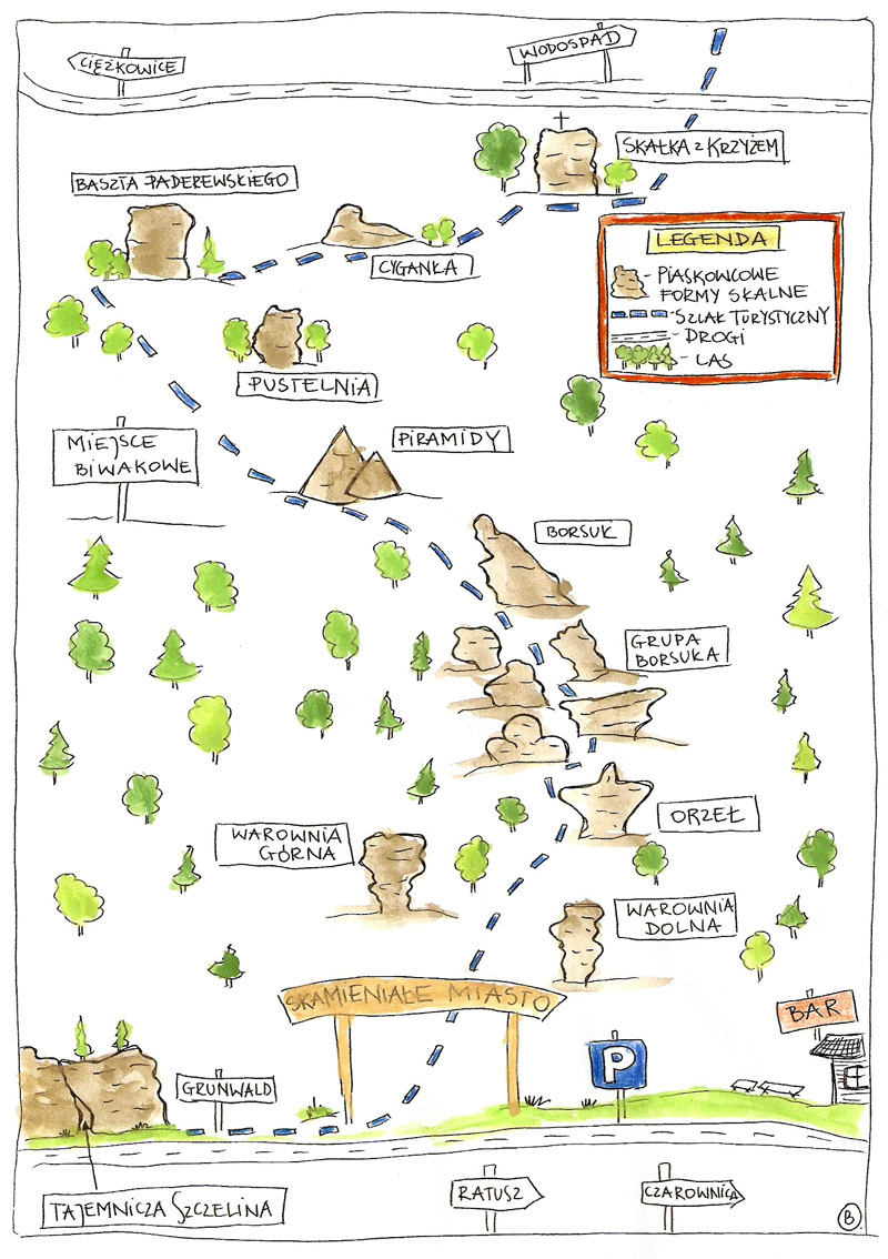 mapa Skamieniałe Miasto, Ciężkowice mapa Skamieniałe Miasto, Ciężkowice